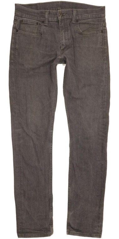 Levi's 511 Men Grey Straight Slim Stretch Jeans W33 L32 (100039)