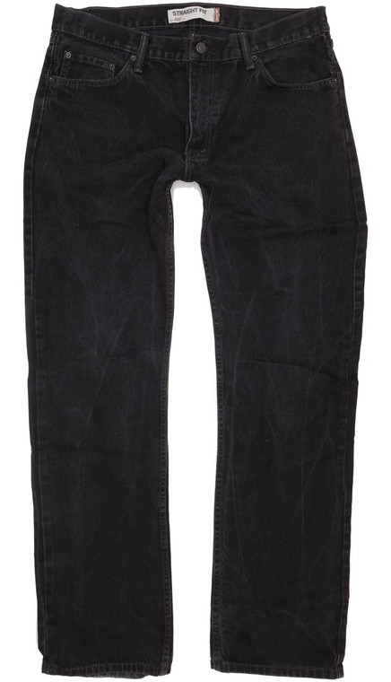 Levi's 505 Men Black Straight Regular Jeans W37 L35 (102101)