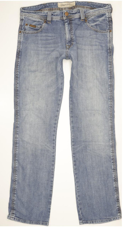 Wrangler Clyde Men Blue Straight Regular Jeans W34 L34 (103523)