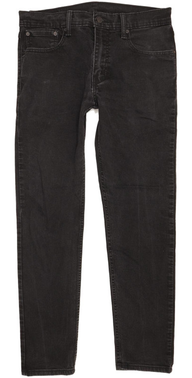 Levi's 512 Men Black Tapered Slim Stretch Jeans W32 L30 (103946)