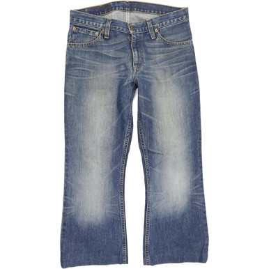 Levi's 516 Discontinued Men Blue Flared Regular Jeans W30 L25 | Fabb Fashion