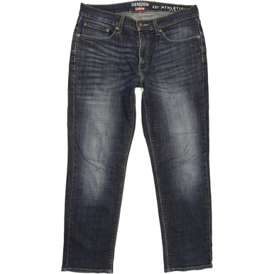 Levi's Denizen Men Blue Straight Regular Stretch Jeans W32 L28