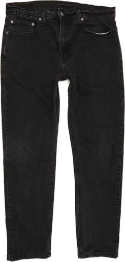 Levi's 502 Men Black Tapered Regular Stretch Jeans W36 L29 (86403)