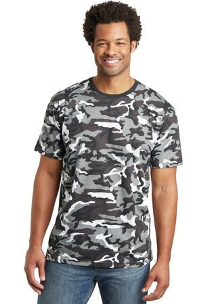 Mens Camo Perfect Weight Crew Tee