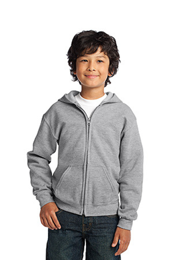 Youth Heavy Blend Full-Zip Hooded Sweatshirt