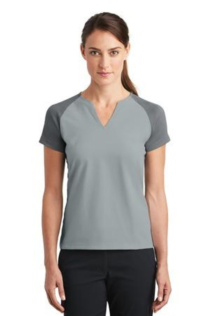 Ladies Dri-FIT Stretch Woven V-Neck Top