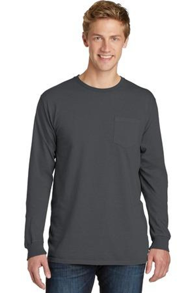 Pigment-Dyed Long Sleeve Pocket Tee