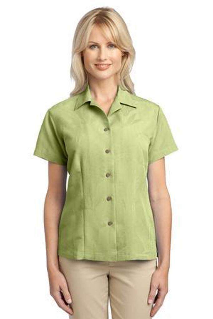 Ladies Patterned Easy Care Camp Shirt