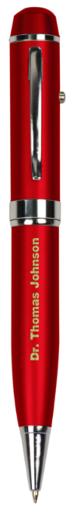 Gloss Red Pen with Laser Pointer & 4GB USB Flash Drive
