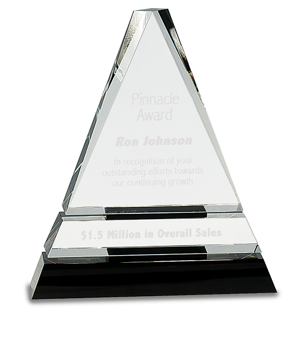 Crystal Triangle on a Black Crystal Base