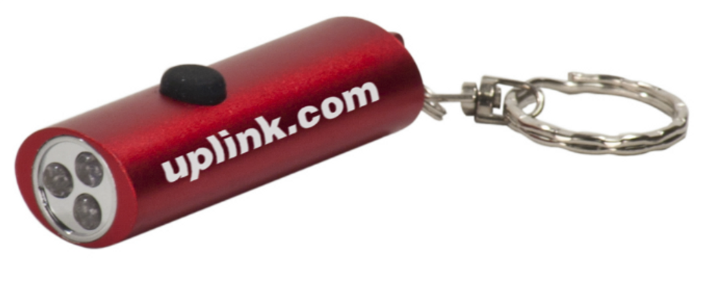 Red 3-LED Flashlight with Keychain