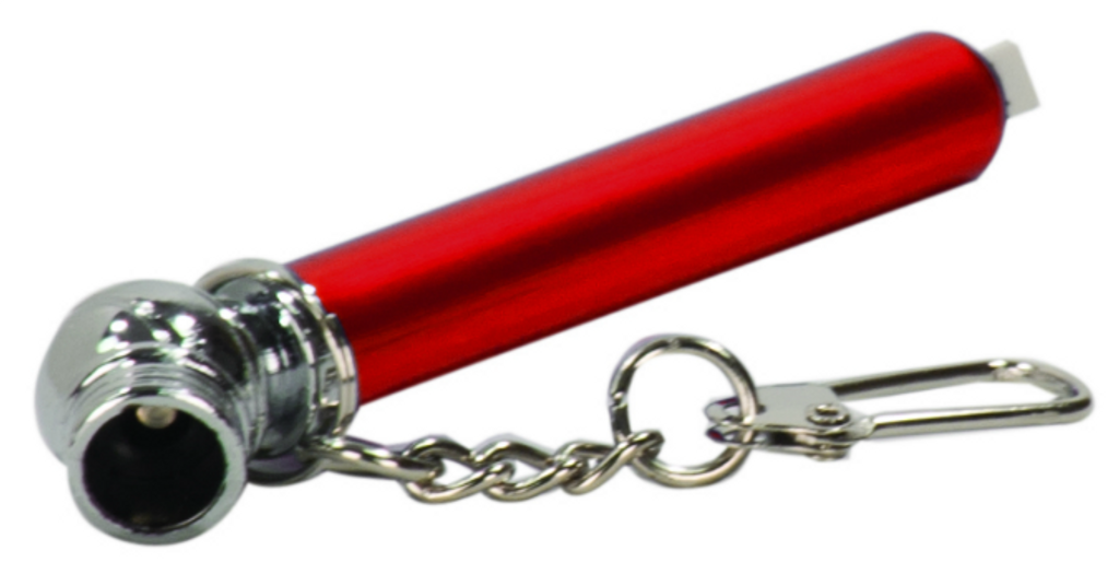 Red Tire Pressure Gauge with Keychain