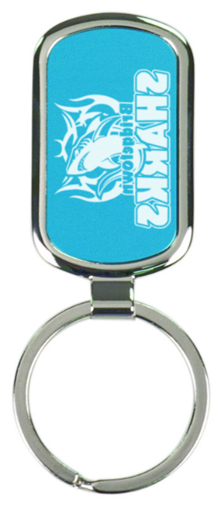 Large Blue Rectangular Keychain