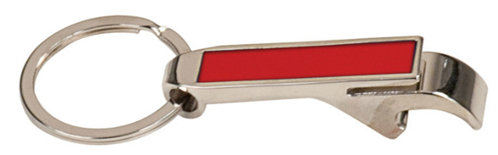 Red Metal Bottle Opener Keychain