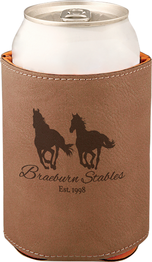 Dark Brown Leatherette Beverage Holder