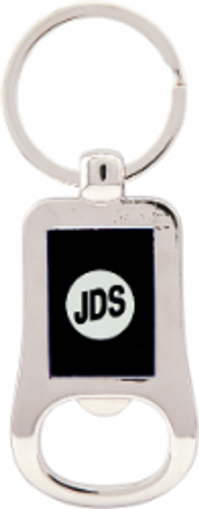 Silver & Black Bottle Opener Keychain