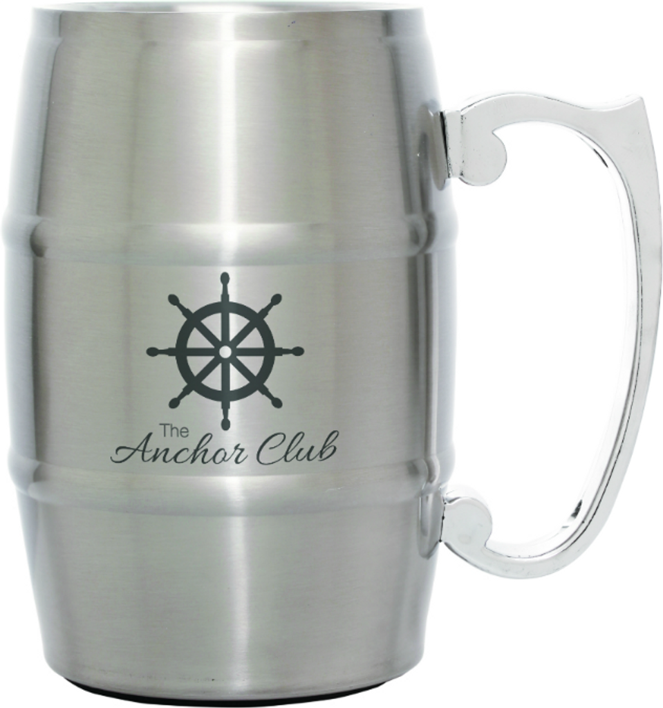 Silver Barrel Mug with Handle