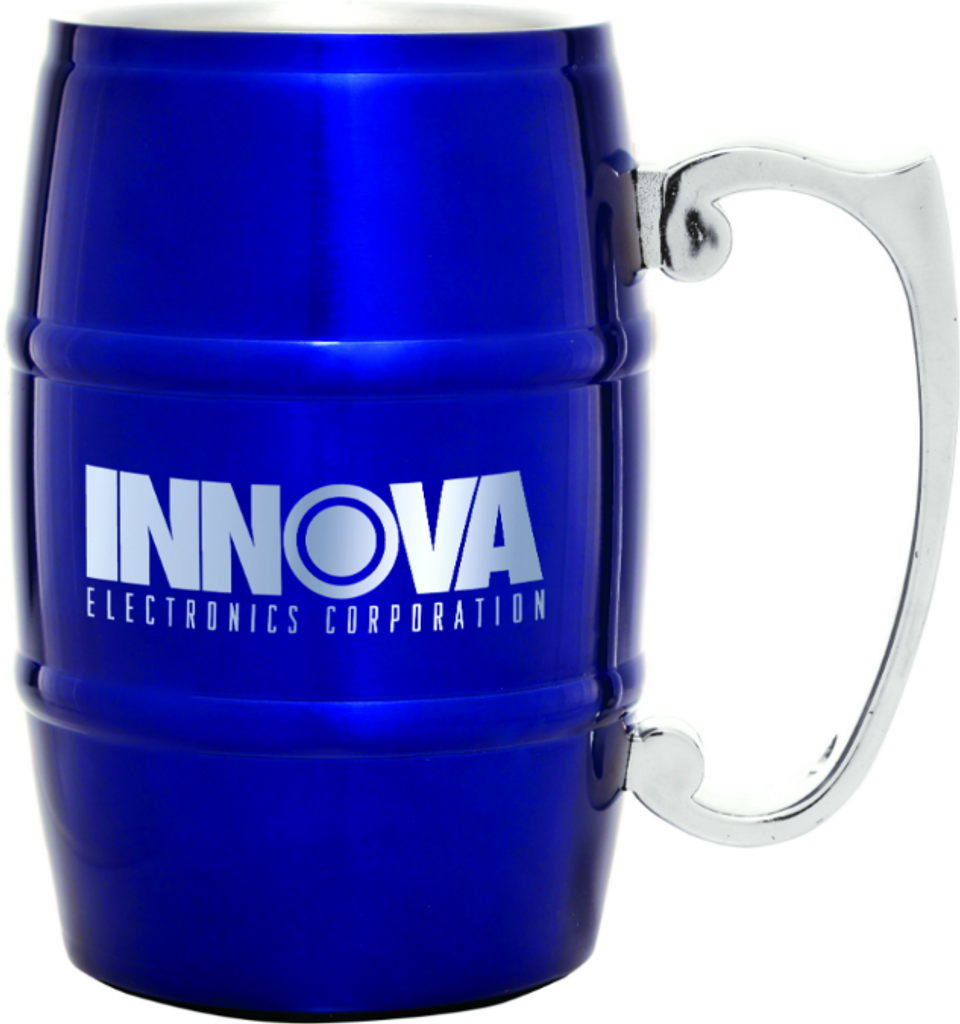 Blue Barrel Mug with Handle
