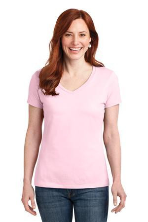 hot pink v neck t shirt women's