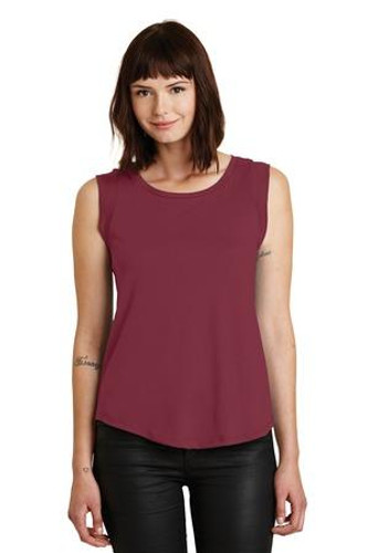 Cap Sleeve Satin Jersey Crew T-Shirt