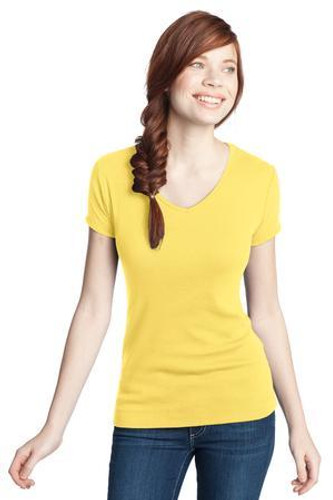 Juniors 1x1 Rib V-Neck Tee