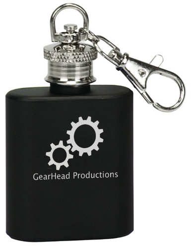 Matte Black Stainless Steel Flask Keychain