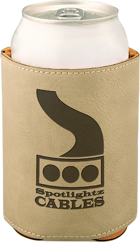 Light Brown Leatherette Beverage Holder