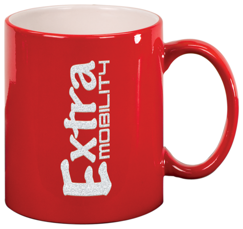 Red Round Ceramic Mug