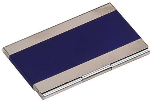 Blue Metal Business Card Holder - JB's Awards & Custom Apparel