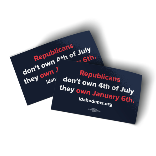 Republicans Own January 6th - Navy Colorway (5" x 3" Vinyl Sticker -- Pack of Two!)
