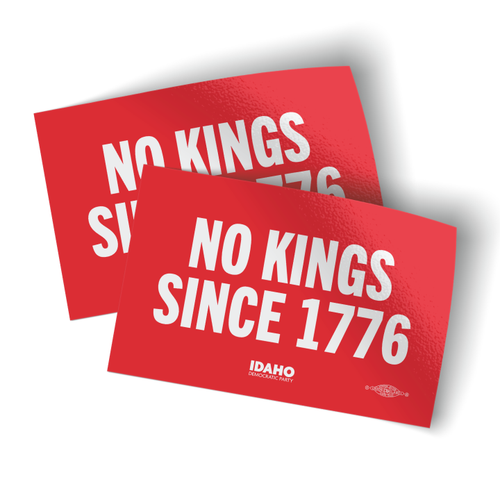 No Kings Since 1776 (4.7" x 3" Vinyl Sticker -- Pack of Two!)