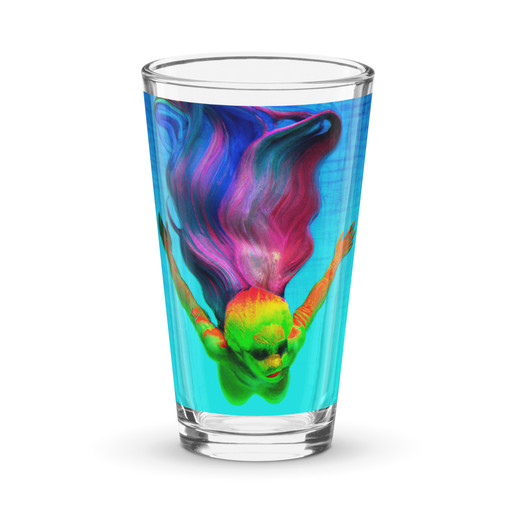 Goth Mermaid Shaker Pint Glass Goth Mermaid Shaker Pint Glass