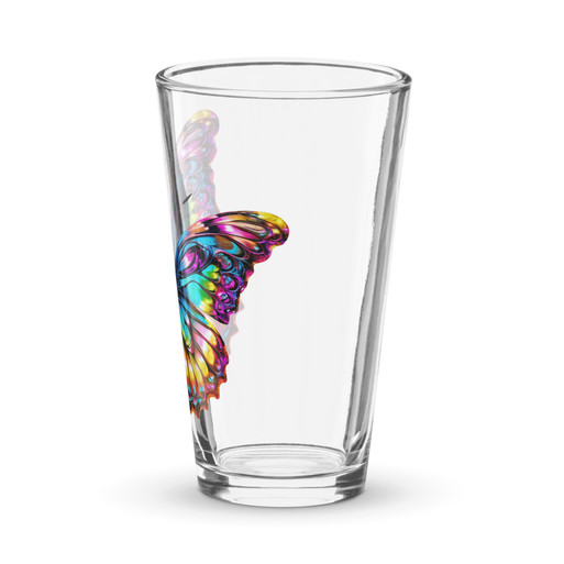 Trippy Butterfly Shaker Pint Glass