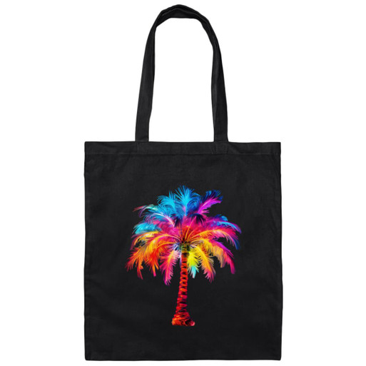 Tie Dye Palm Tree Tote Bag