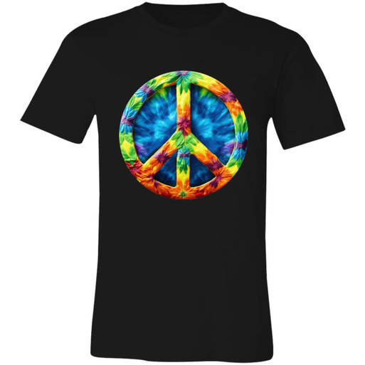 Tie Dye Peace Sign Unisex Jersey Short-Sleeve T-Shirt