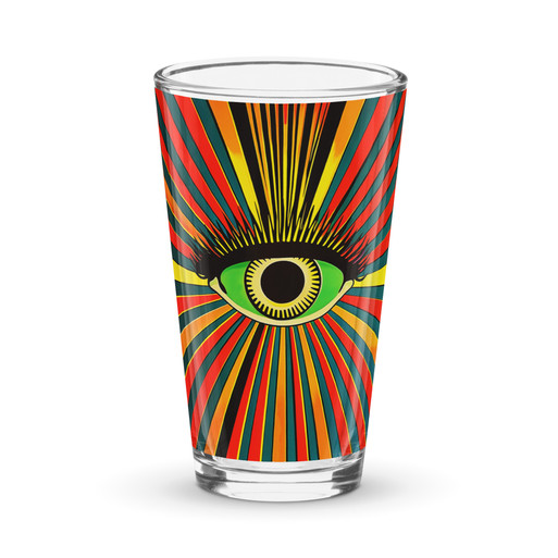 Psychedelic Eye Shaker Pint Glass