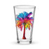Tie Dye Palm Tree Shaker Pint Glass