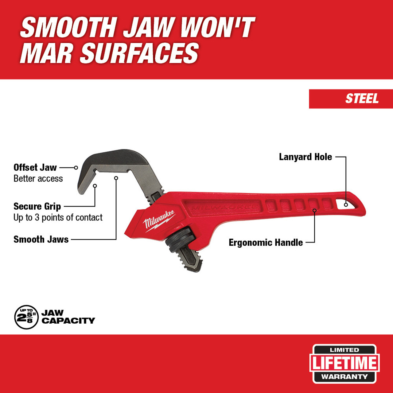 Milwaukee 48-22-7171: Steel Offset Hex Pipe Wrench