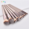 Champagne makeup brushes set for cosmetic foundation powder blush eyeshadow