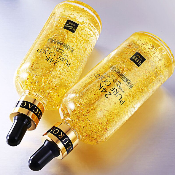 24k Gold Hyaluronic Acid Face Serum Moisturize Shrink Pores Brighten