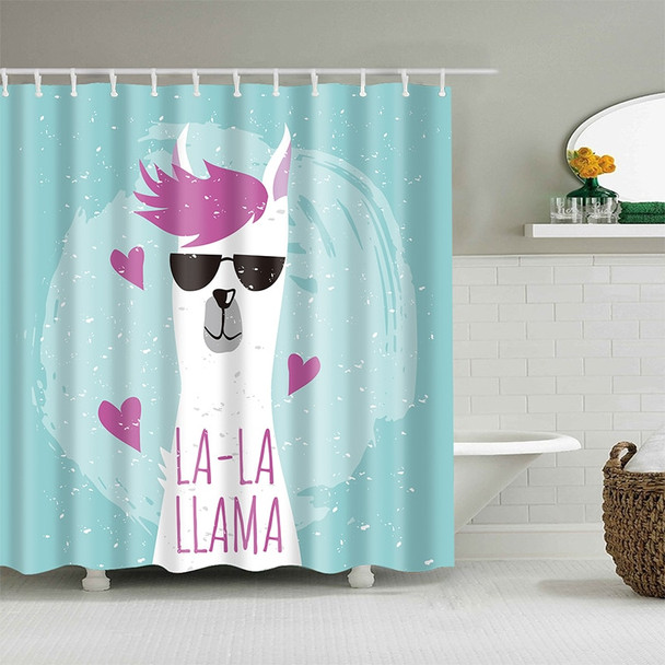 Alpaca Pattern Bath curtain Waterproof Shower Curtains Polyester Cartoon