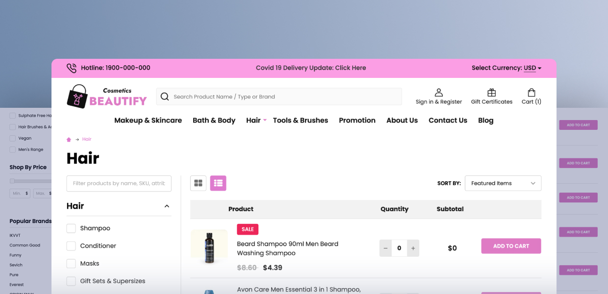 Bulk Order on Category Page