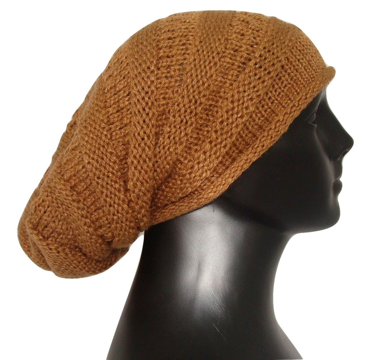 Slouchy Beanie Hat Over-sized 100% Alpaca Natural Colors Soft and