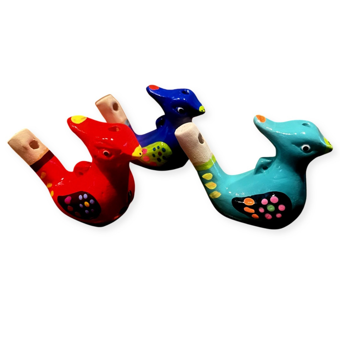 Warbler Whistle Chirp Clay Bird Peru Handmade Musical Water Chirper