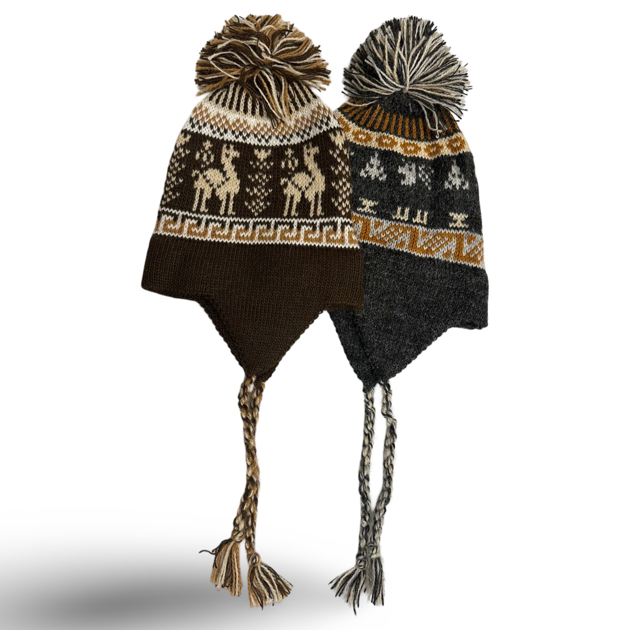 Alpaca Blend Child Chullo Hat Outdoor Cap Knit Peru - Sanyork Fair
