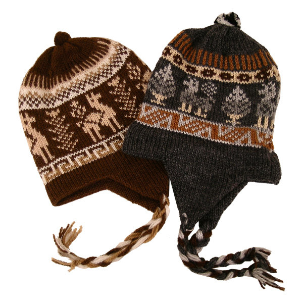 Alpaca Blend Child Chullo Hat Outdoor Cap Knit Peru - Sanyork Fair