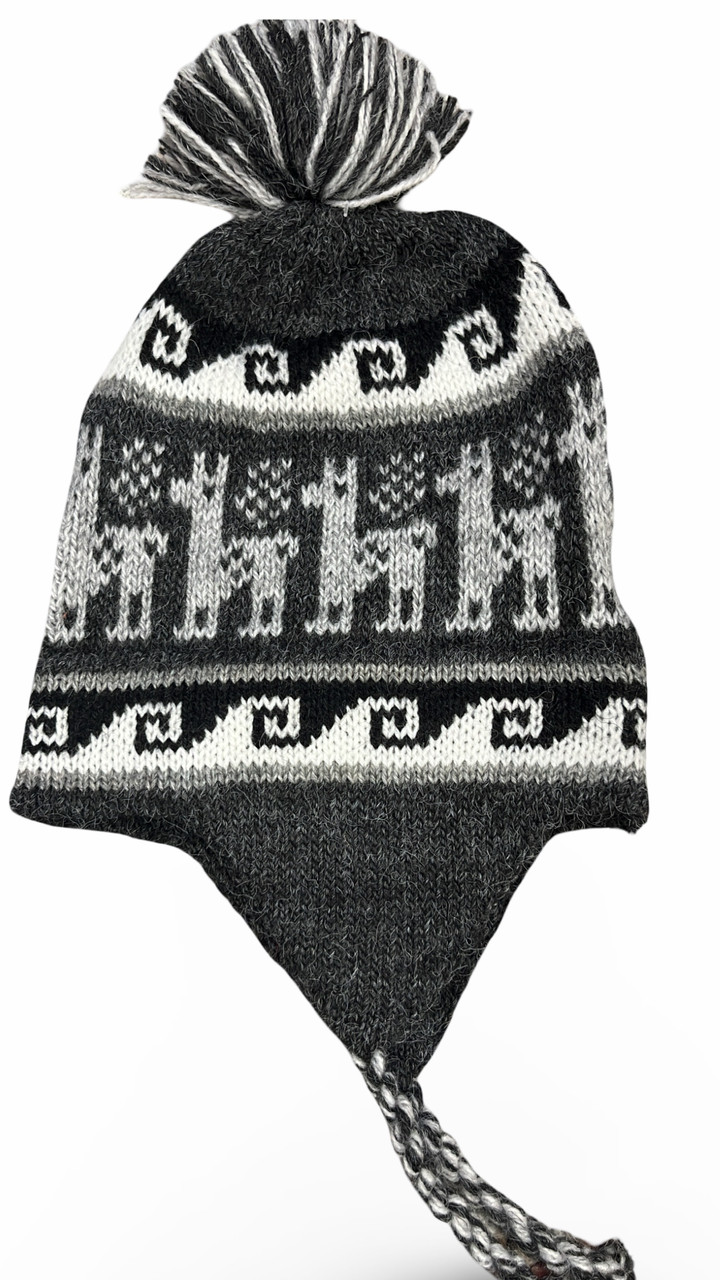 Alpaca Blend Child Chullo Hat Outdoor Cap Knit Peru - Sanyork Fair