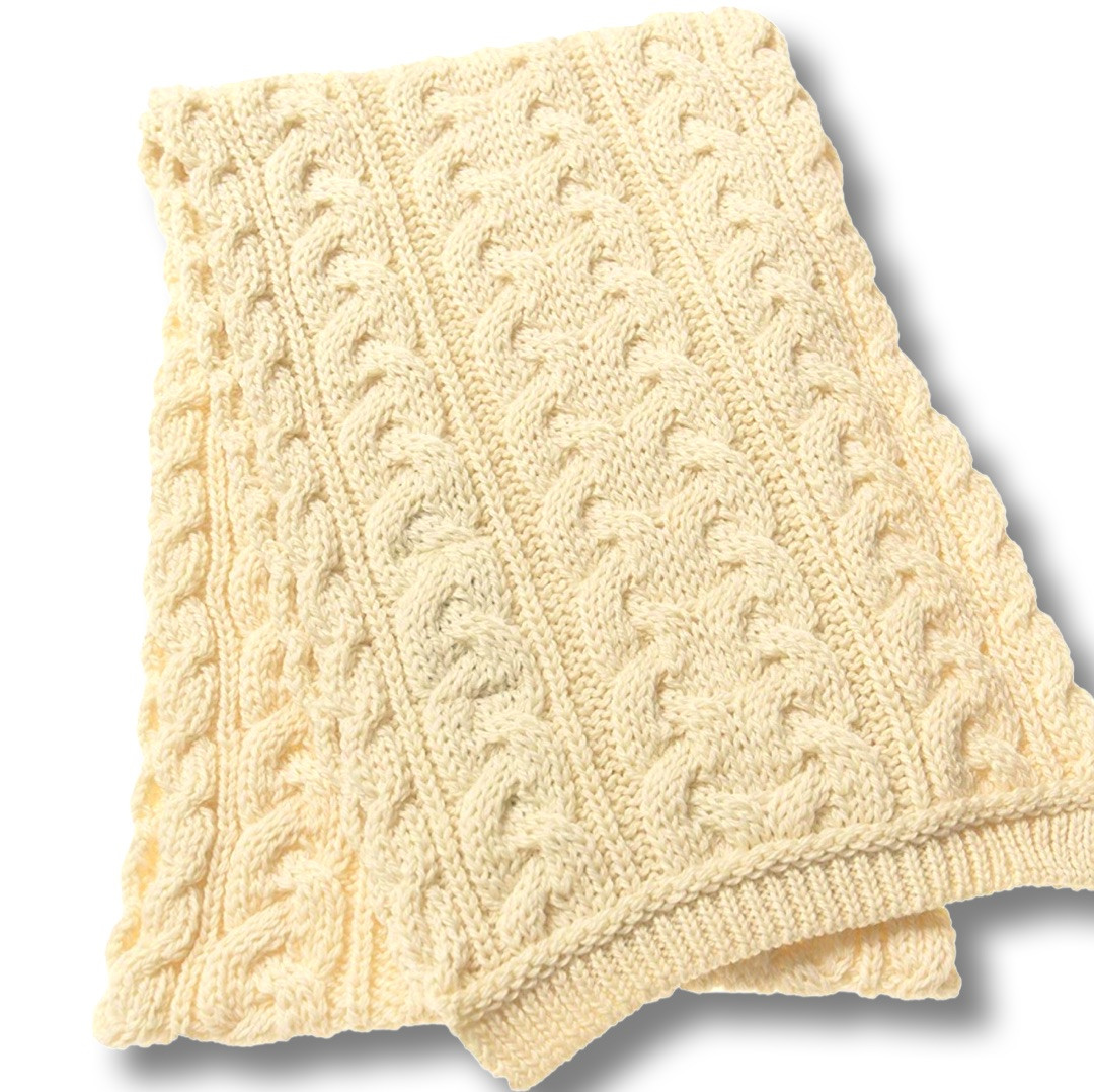 Handmade Knit Alpaca Wool Cable Scarf Men Women Unisex 10