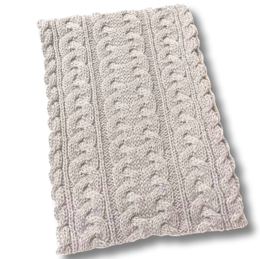 Handmade Knit Alpaca Wool Cable Scarf Men Women Unisex 10