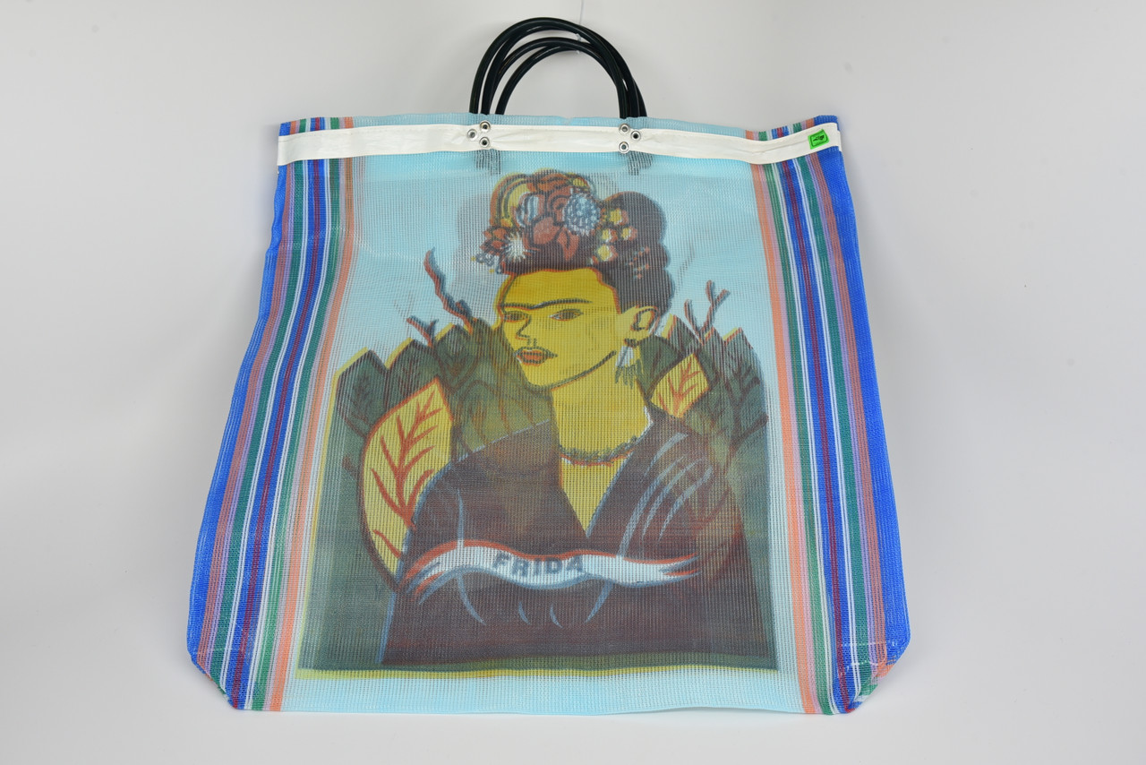 Three Pockets Frida and Mariachi Skeleton Tote Bag in Vinyl Material